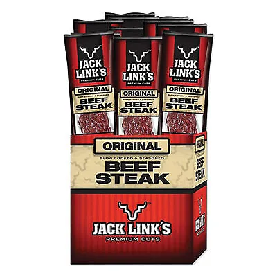 Jack Link’s Beef Steak Original 1 Oz 12/box JLB02027 LINK SNACKS INC Jack • £29.99