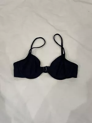 J Crew Women Size 6 Bikini Swim Suit Top Navy Blue Straps Under-wire • $25