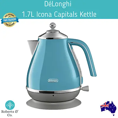 DéLonghi 1.7L Icona Capitals Kettle Azure Blue 1.7 Litre Kettle • $154.95