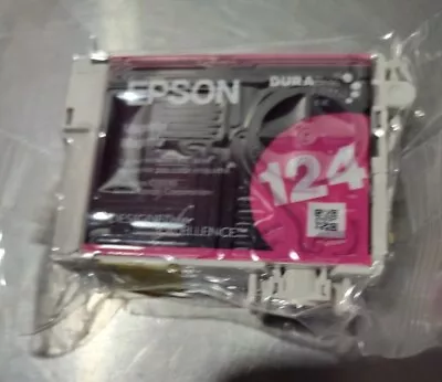 Epson 124 Standard-capacity Magenta Ink Cartridge NEW SEALED • $6.76