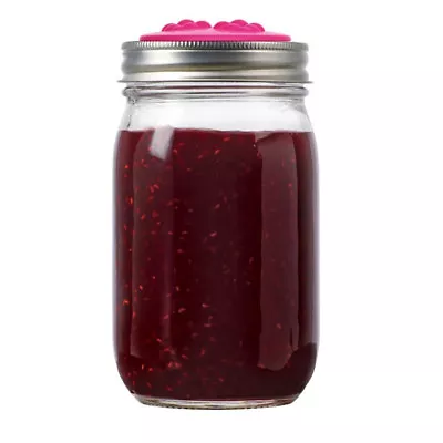 JarWare Mason Jar Berry Jam/Jelly Lid #82629 Set Of 4 - Cute Country Canning • $11.99