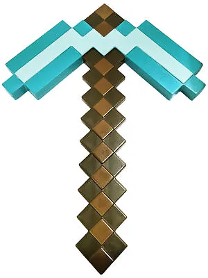 Minecraft Pickaxe 15.75  L X 11.5  W Diamond Costume Halloween Steve Creeper • $12.91