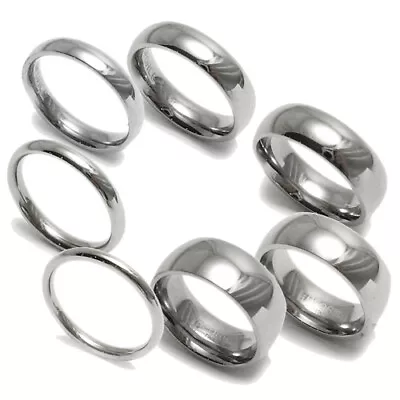 Stainless Steel Comfort Fit Plain Wedding Band Ring All Widths & Sizes • $10.99