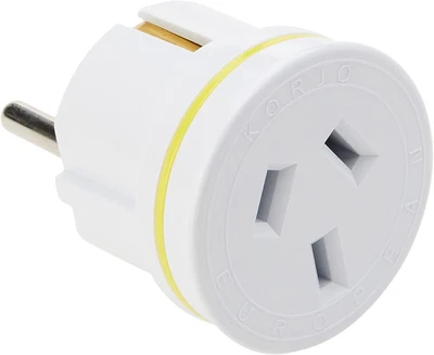 $11.77 • Buy Korjo EU Travel Adaptor, For AU/ NZ Appliances, Use In Europe (Except UK), Bali 