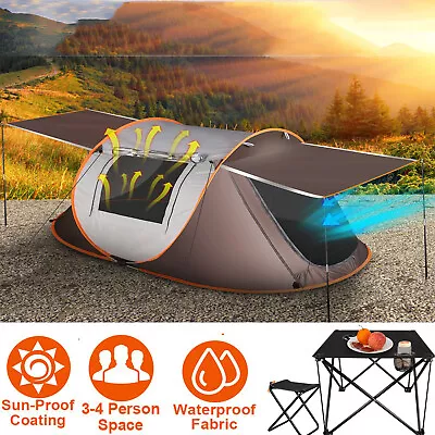 Pop Up Tents For Camping 2-4 Person Waterproof Pop Up Tent Easy Setup Camping • $25.84