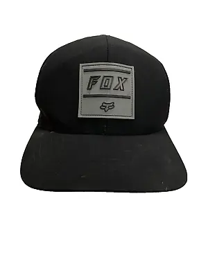 FOX Black Flex Fit Tru Dri Hat Fox Racing Motocross Off Road Size S/M • $15