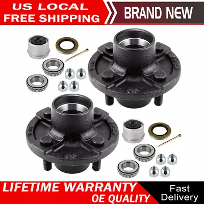 2pcs Trailer Axle Kits With 4 On 4  Bolt Idler Hub Used On 2000lbs In Axles • $47.75