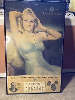 Vintage 1940 Advertising Calendar • $189