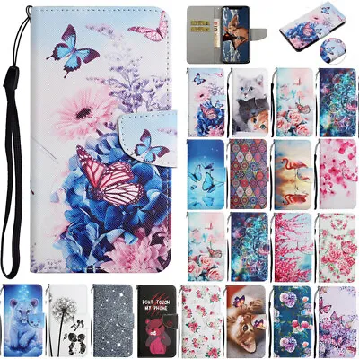 For Samsung J5 J7 Pro A8 A520 Patterned Magnetic Leather Wallet Flip Case Cover • $13.89