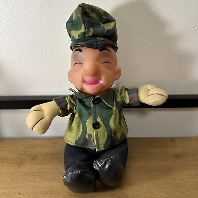 Vintage Mr Magoo Army Military 9  Magoo Doll Vinyl Head Plush Body Rare • $14.99