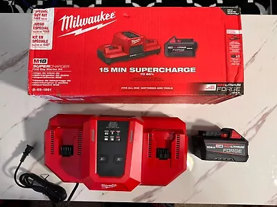 Milwaukee M18 Dual Bay Super Charger Starter Kit - (48-59-186) M18 FORGE 6.0ah • $177.50