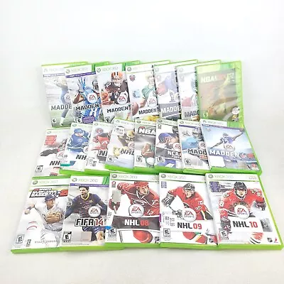 $55.99 • Buy Lot Of 20 Xbox 360 Sports Games, NHL Madden NFL NCAA NBA FIFA MLB