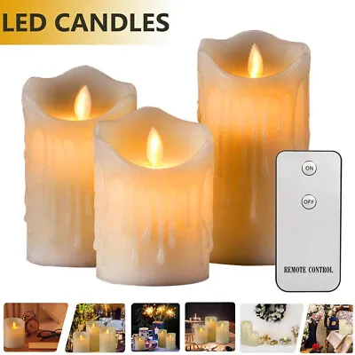 £9.45 • Buy 3/6PCS Remote Control Flameless LED Candles Light Flickering Wedding Xmas Decor
