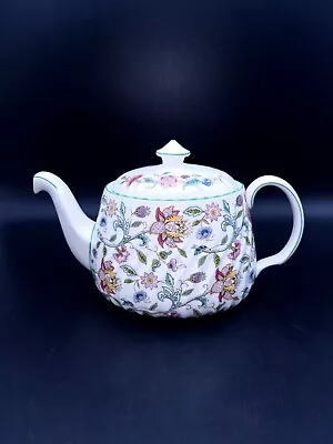 Minton Haddon Hall Green Edge 1 3/4 Pint Teapot-Seconds-Chip On Lid • £44.90