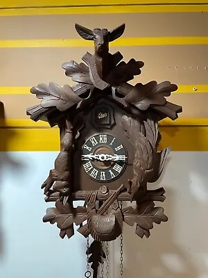 Vintage Schatz #1 Working 8 Day Hunter Black Forest Cuckoo Clock • $200