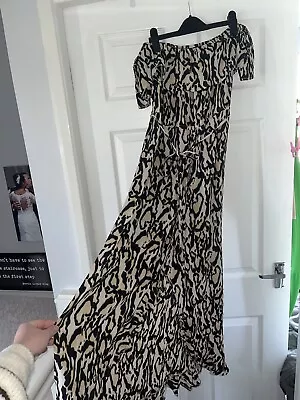 Women’s New River Island Leopard Print Maxi Dress Size 14 • £13.50