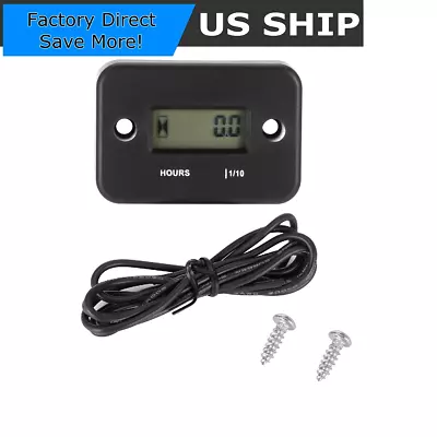 Small Waterproof Digital Hour Meter For Lawn Mower Generator Motorcycle Qbeibazf • $9.85