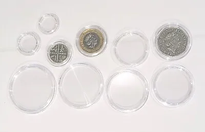 20 Random Discounted Mixed COIN CAPSULES - ALL SIZE From 14mm To 42mm Capsule • £5.99