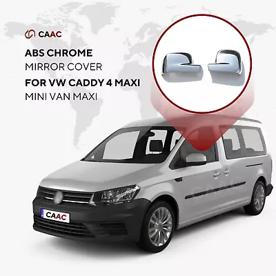 For VW Caddy 4 MAXI 2015-2020 ABS Chrome Side Mirror Cover Cap 2 Pcs • $81.99