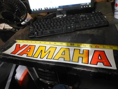 Vintage NOS Yamaha Motorcycle Motocross MX Yellow Orange Sticker Decal Mark • $17.08