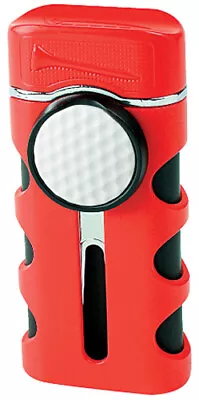 Red Matte Vector Caddie Single Flame Jet Torch Cigar Butane Lighter - 9312 • $32.95