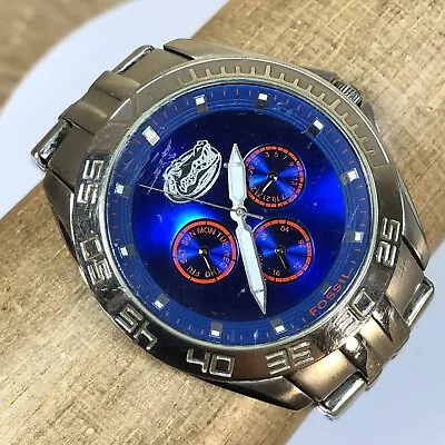 Florida Gators Fossil Watch Mens Multifunction II Logo Wristwatch LI2778 • $89.95