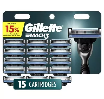 Gillette Mach 3 Cartridges 15-pack *fits All Mach 3 Razor Handles* • $25.77