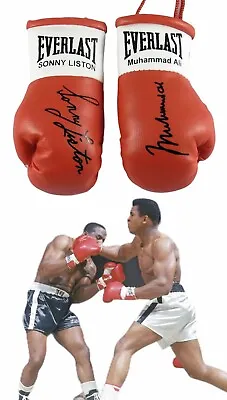 Autographed Mini Boxing Gloves Muhammad Ali V Sonny Liston • £9.64