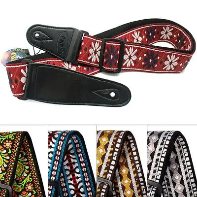 $16.69 • Buy Embroidery Guitar Strap Cotton Weave Strap For Acoustic/Electric/Bass Guitar NEW