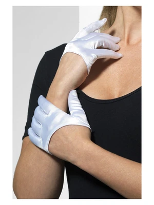 £3.99 • Buy White Gloves Half Palm Minin Glove Adults Ladies Fancy Dress Accessory