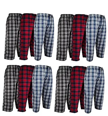 Premium 100%Cotton Mens Lounge Shorts 3/4 Length Pyjamas Bottoms Sleepwear • £5.99
