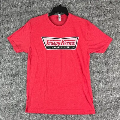 $18.49 • Buy Krispy Kreme Doughnuts Mens Shirt Larhe Red Basic Casual Short-sleeve