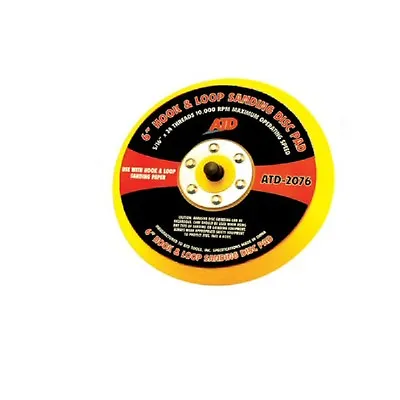 ATD 2076  6  Hook And Loop Sanding Disc Pad 6 Inch Quick Change DA Disk Pad • $13.95