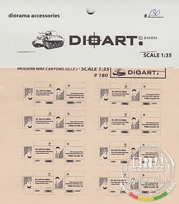 DioArt 1/35 Modern O.I.F - US. MRE Rations (Full Colour) X1 Sheet • $5.51