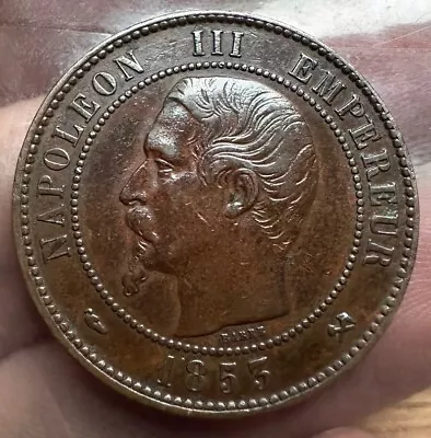 France 10 Centimes 1853 B • £4.97