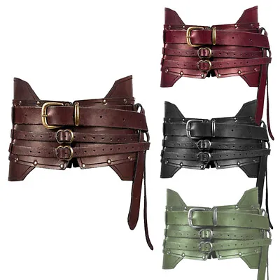 Medieval Vintage Wide Belt Men's Knight Accessories Steam Punk Cosplay Accessori • $31.15