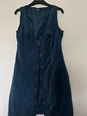 Blue Nasty Gal Corduroy Dress Size Small • £6.99