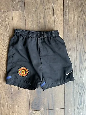 Man Utd Baby Shorts Black 12-18 Months Nike Football Soccer  • £4.99