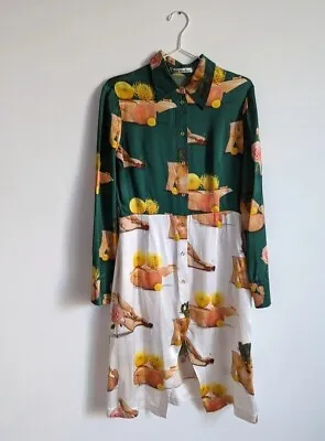£25 • Buy Acne Studios Printed Silk Dress Size 36/S/M