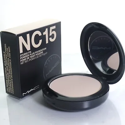 MAC Studio Fix Powder Plus Foundation  NC15  0.52 Oz/15 G Authentic. READ • $19.99