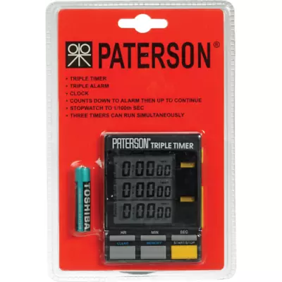 Paterson Darkroom Triple Timer Clock / Alarm - PTP 800 • £22.95