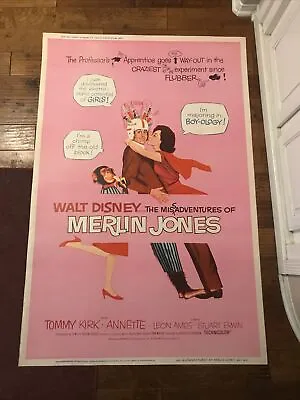 Misadventures Of Merlin Jones  -  40 X 60 Movie Poster - Funicello - Disney • $75