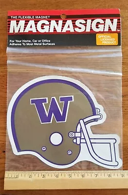 Vintage MAGNASIGN Magnet U Of W Football Helmet NCAA NEW. Tailgating Party  • $11.59