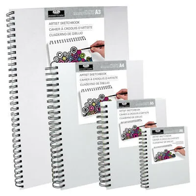 Royal Langnickel Hardback Cover Sketch Book - Canvas Covered - A6 A5 A4 Or A3 • £5.89