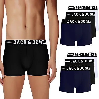 £10.98 • Buy Mens Jack & Jones 3 Pack Boxer Underwear Shorts Trunks Multi Pack Gift Branded