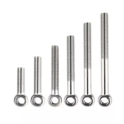 304 Stainless Steel Eye Bolts M5 M6 M8 M10 M12 M14  • $7.16