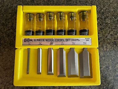 Vintage STANLEY Professional 6 Piece Wood Chisel Set 16-601 (66) W/Original Tray • $199.99