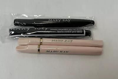 Lot Of 4 NOS Mary Kay Black Retractable Lip Brushes 2 Pink 2 Black FREE SHIPPING • $44.95