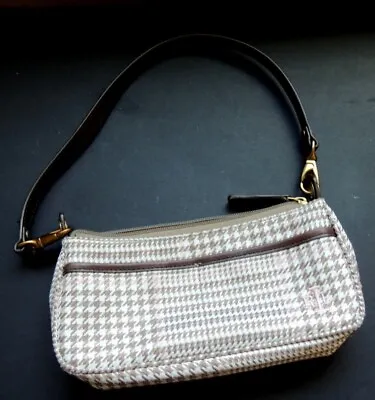 Lauren Ralph Lauren RLL Small Beage Houndstooth Handbag Purse Tote Vintage NWOT • $29.99