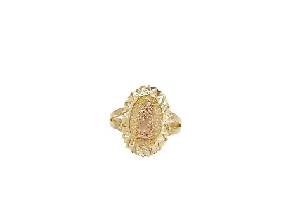 14K Gold Virgin Mary Our Lady Of Guadalupe Ring Anillo De Virgen De Guadalupe  • $210